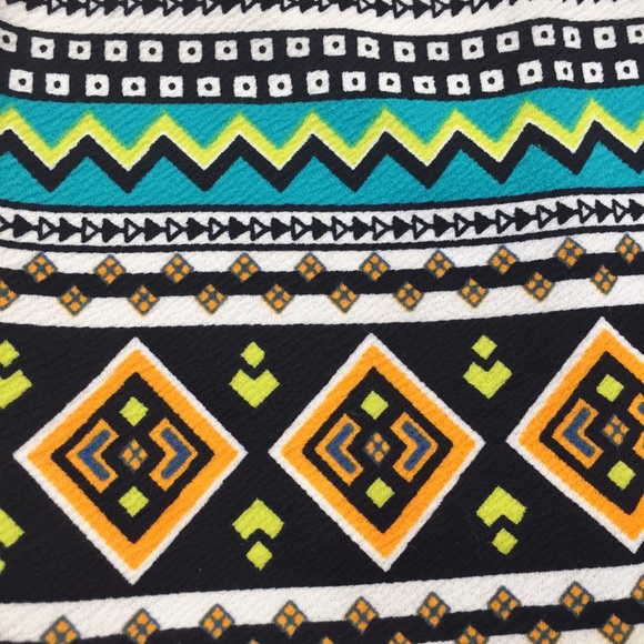 Monteau Bright Aztec Side Cut Out Dress - Picture 4 of 9